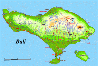 Bali Map, Indonesia
